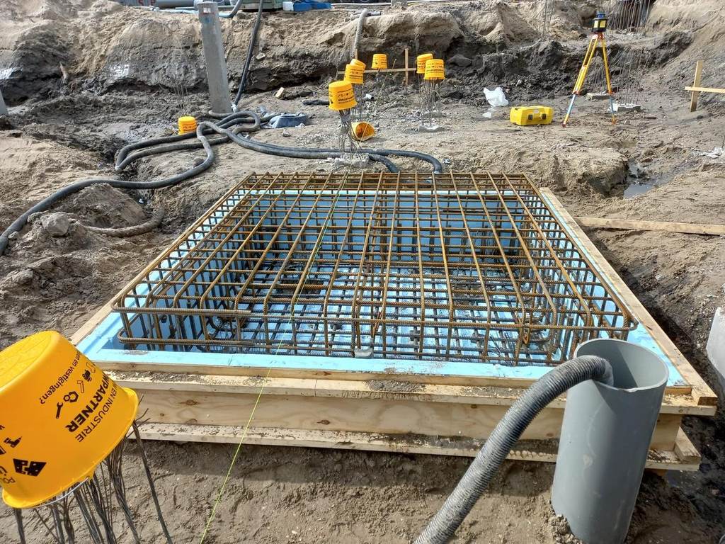 Wapening voor een betonpoer