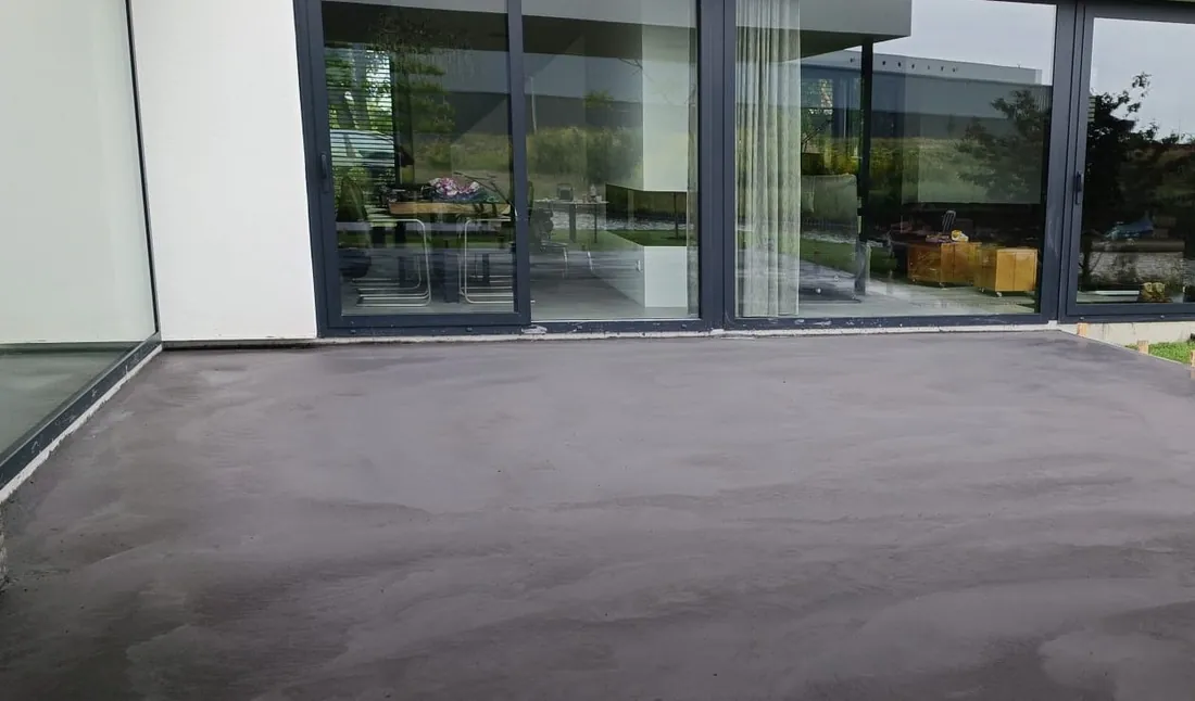 Na: de vloer gestort en gevlinderd